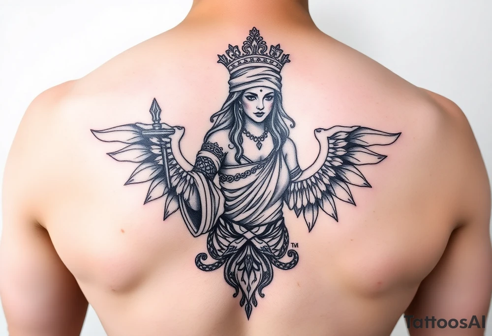La dama de la justicia ♎ tattoo idea