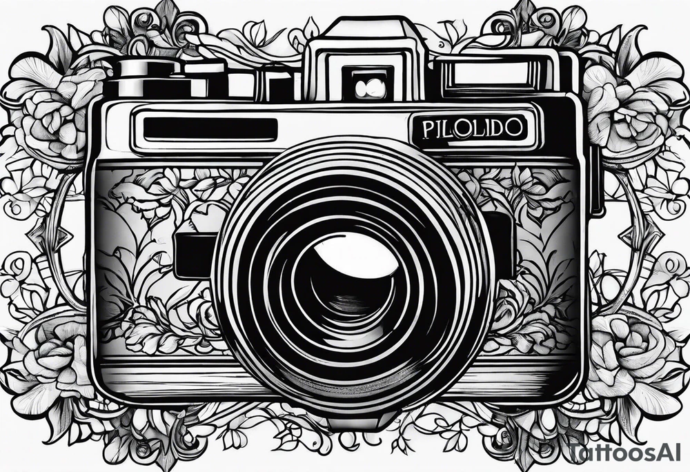 blank polaroid picture tattoo idea