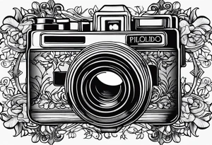 blank polaroid picture tattoo idea