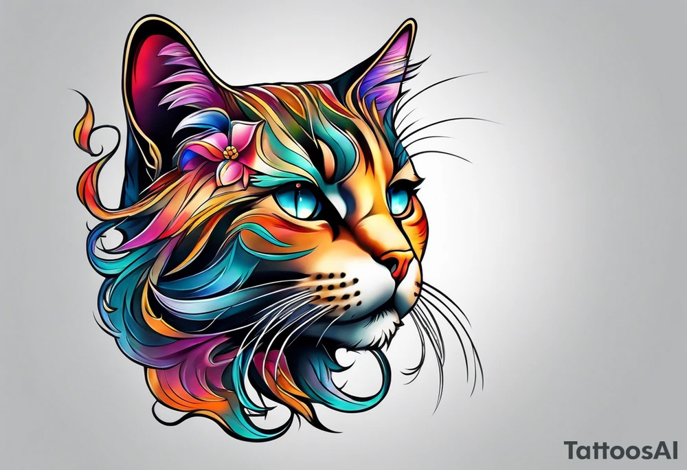 a cat tattoo idea