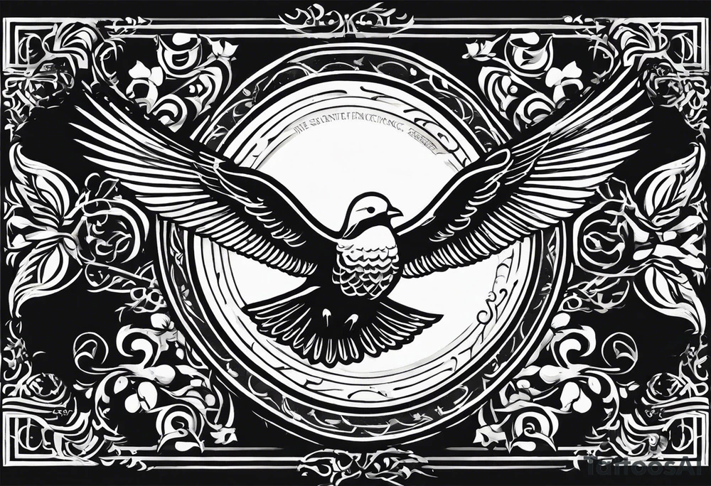 This phrase 'God grant me the serenity to accept the things I cannot change, Courage to change the things I can, and Wisdom to know the difference.' In a flight of small doves. On my ankle. tattoo idea