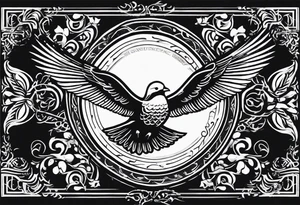 This phrase 'God grant me the serenity to accept the things I cannot change, Courage to change the things I can, and Wisdom to know the difference.' In a flight of small doves. On my ankle. tattoo idea