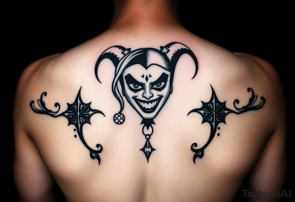 Property of Jray tag, Harley Quinn style, dark tattoo idea