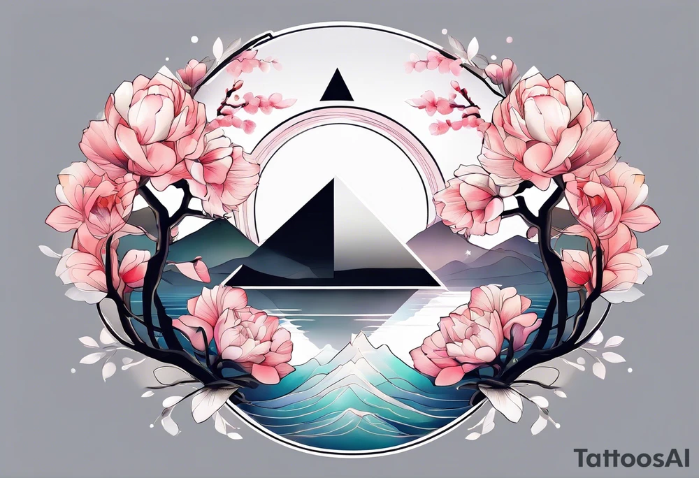 letter delta inside a circle, subtle, girly tattoo idea