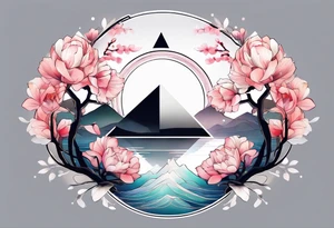 letter delta inside a circle, subtle, girly tattoo idea