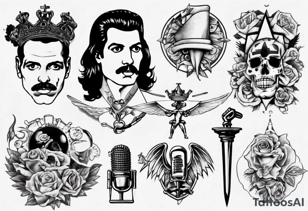 freddie mercury tattoo idea