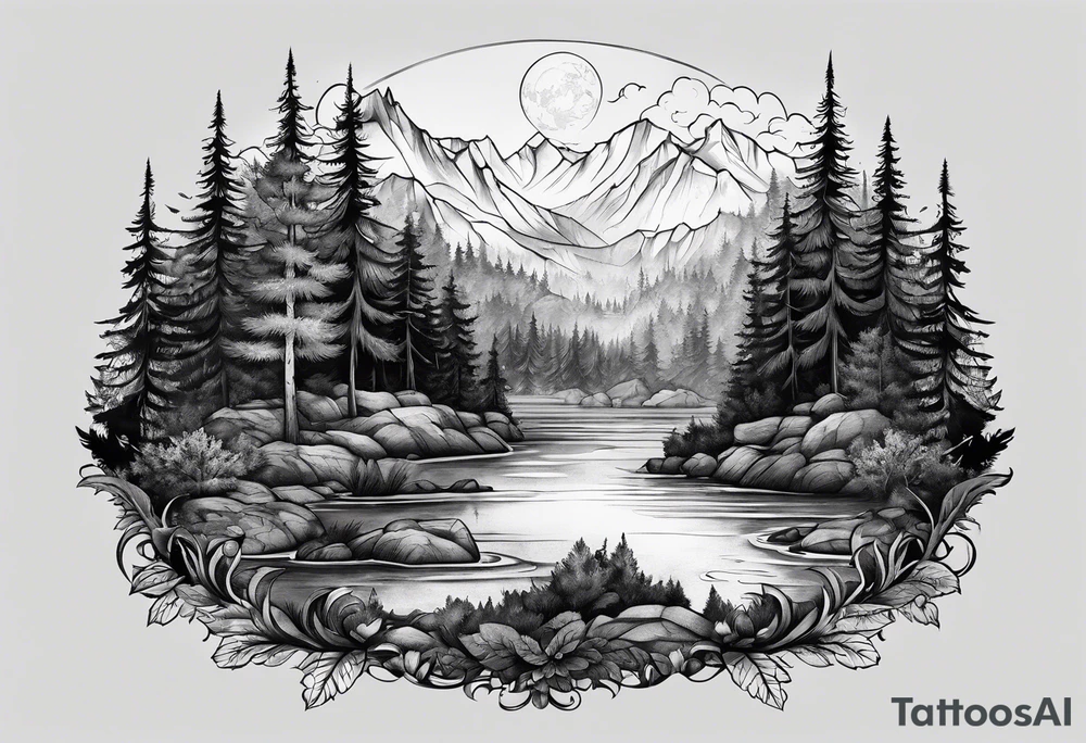 forest tattoo idea