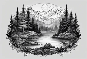 forest tattoo idea