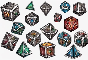 Dungeon and dragons dice tattoo idea