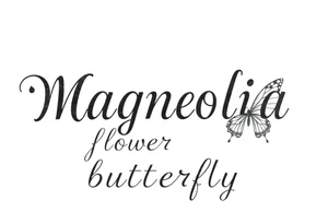 Magnolia flower, butterfly tattoo idea