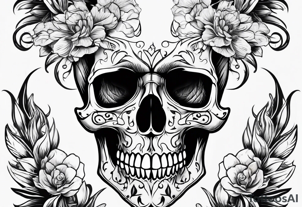 Skull tattoo idea