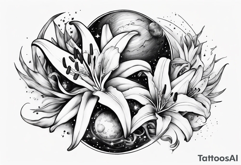 Lily planets tattoo idea
