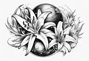 Lily planets tattoo idea
