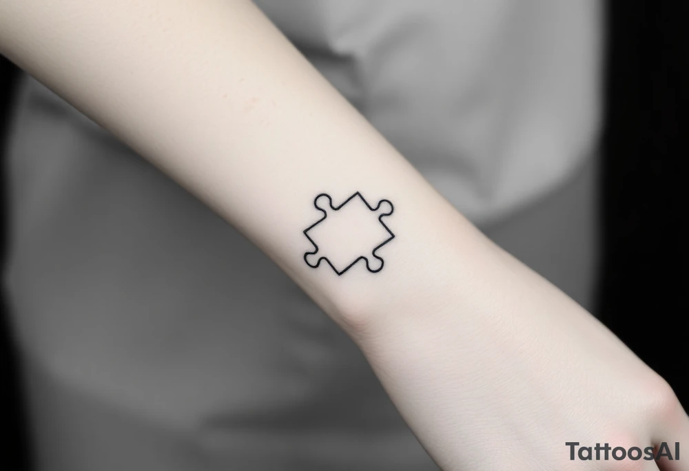 Tattoo that symbolizes grief and loss that's a puzzle tattoo idea