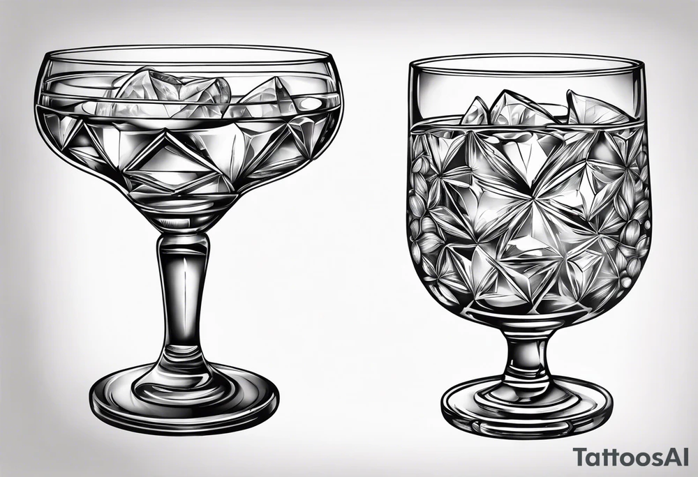 coupe cocktail glass
 glass tattoo idea