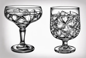 coupe cocktail glass
 glass tattoo idea