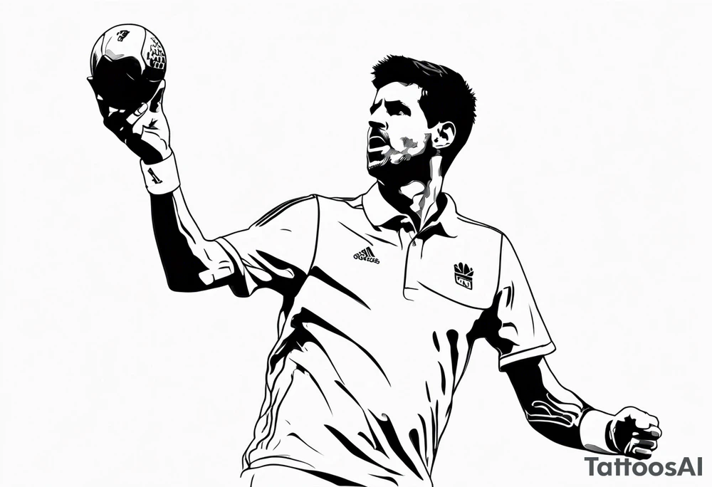 novak djokovic with a finger in your mind tattoo idea