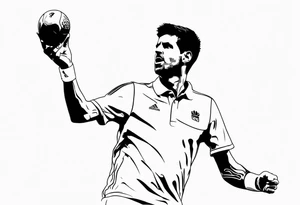 novak djokovic with a finger in your mind tattoo idea