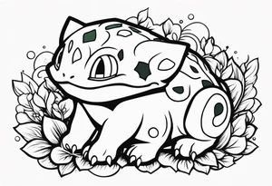 Bulbasaur in Ken Sugimori artstype tattoo idea