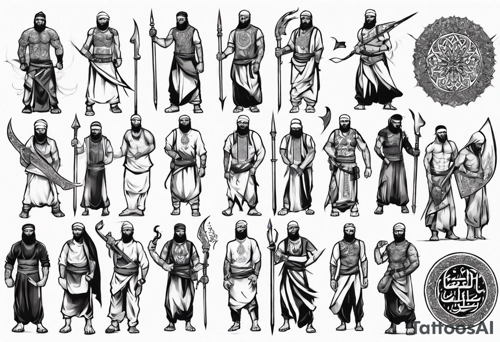 islamic warrior tattoo idea