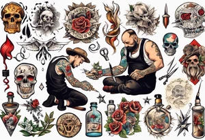 tattoo artist at work tattoo idea