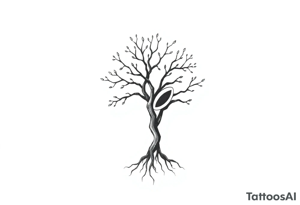 tree of life shaped as Alien head\face tattoo idea