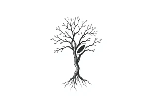 tree of life shaped as Alien head\face tattoo idea