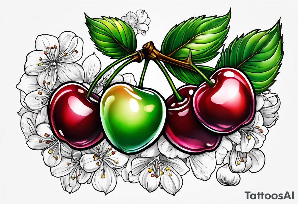 Cherries tattoo idea