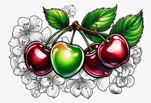 Cherries tattoo idea
