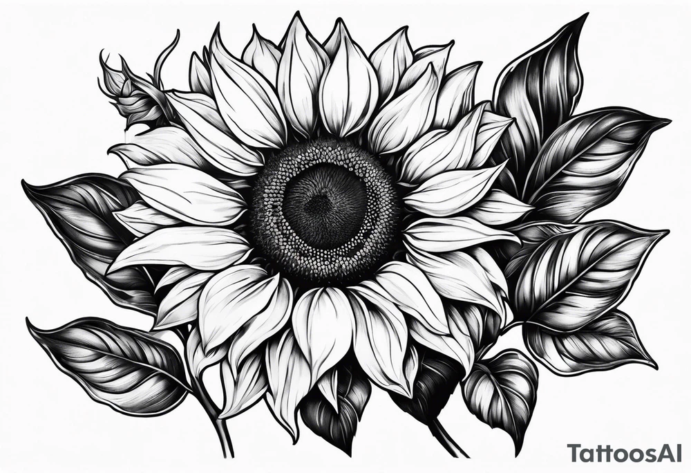 Sunflower tattoo idea