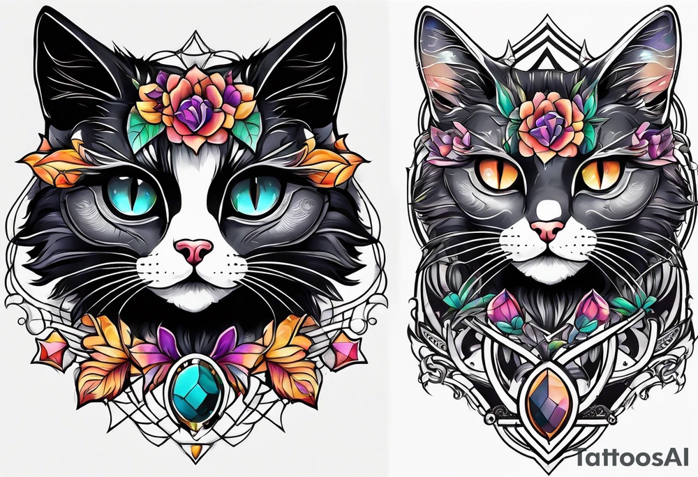 Black cat hocus pocus tattoo idea