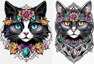 Black cat hocus pocus tattoo idea