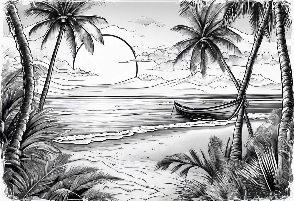 Beer Friend Memorial Fishing Marines
California Palm Trees Beach tattoo idea