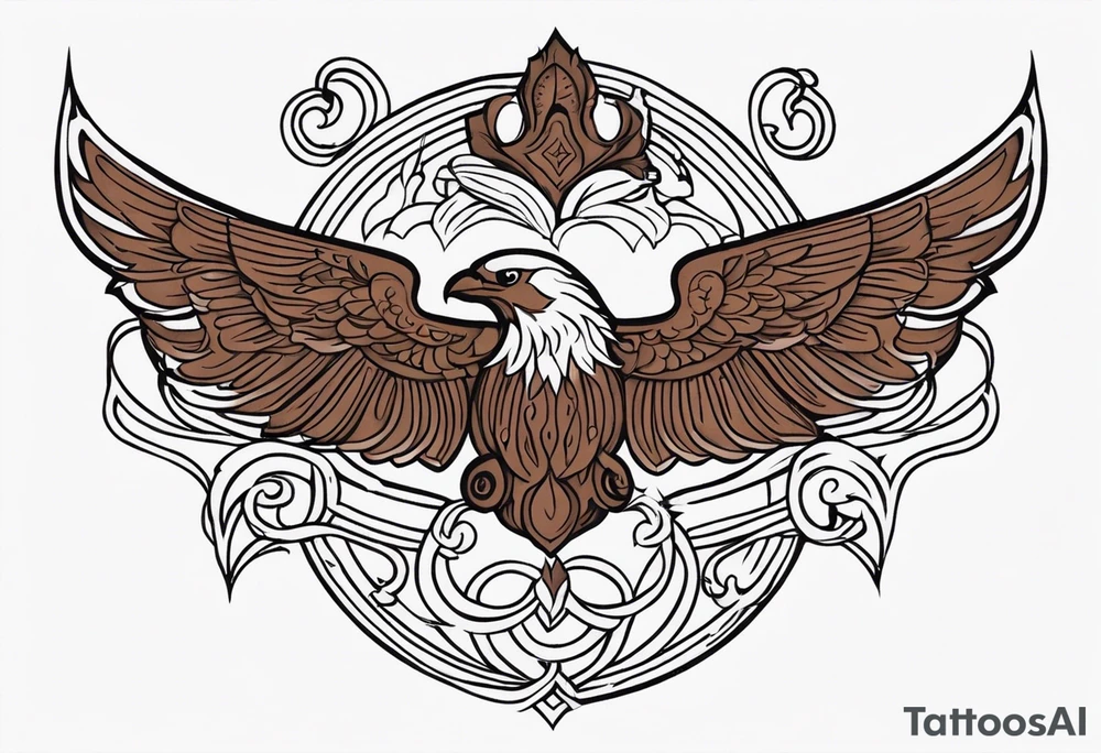 old english brown tattoo idea