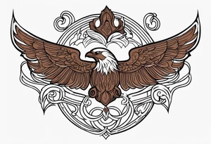 old english brown tattoo idea