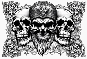 Zeus, lightning, skulls tattoo idea