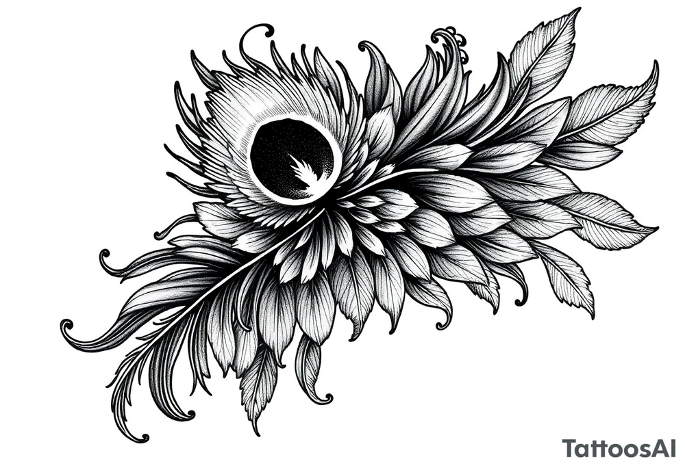 Peacock feather tattoo idea