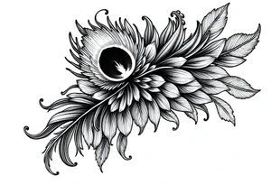 Peacock feather tattoo idea