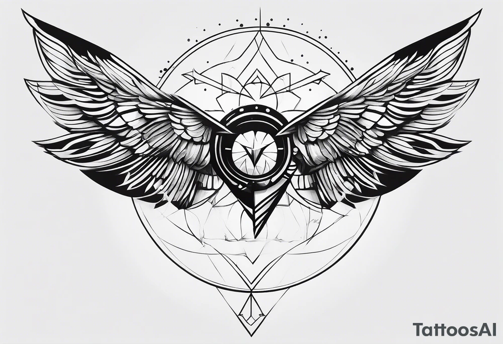 Minimalistic flying tattoo idea