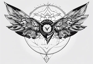 Minimalistic flying tattoo idea