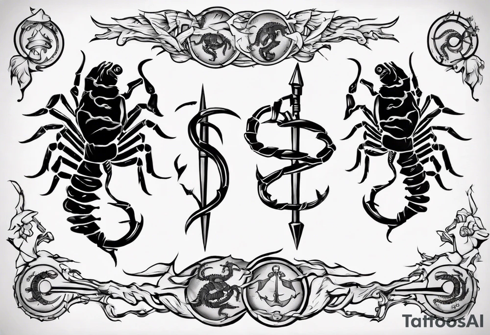scorpio
 sign tattoo idea