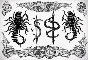 scorpio
 sign tattoo idea