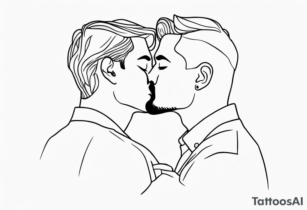Men kissing tattoo idea