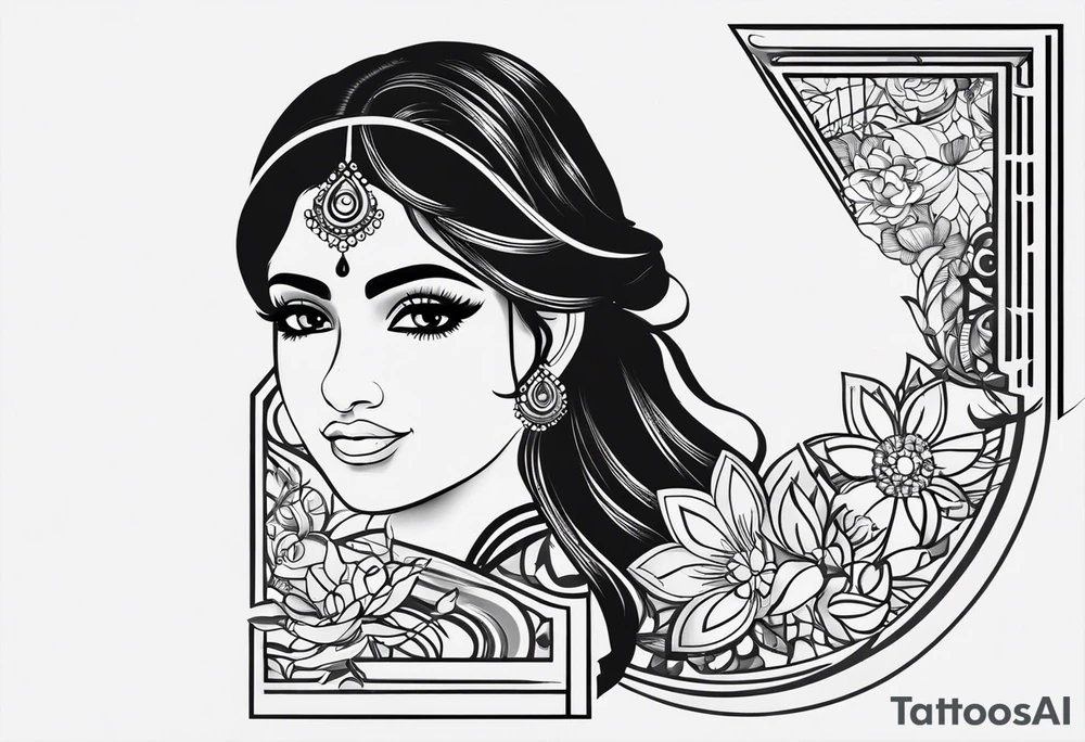 I am planning to put on a tattoo of my newly born baby girl's name along with her date of birth. Her Name is Aarna born on 5th April 2024 tattoo idea