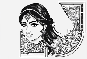 I am planning to put on a tattoo of my newly born baby girl's name along with her date of birth. Her Name is Aarna born on 5th April 2024 tattoo idea