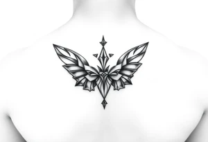 Cute  between breasts
 tattoo small/medium size for women tattoo idea
