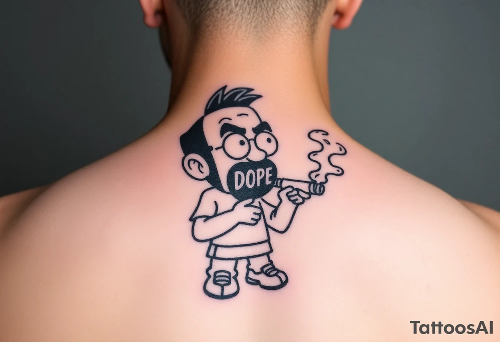 Dope in smoke tattoo idea