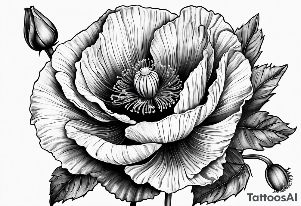 Poppy tattoo idea