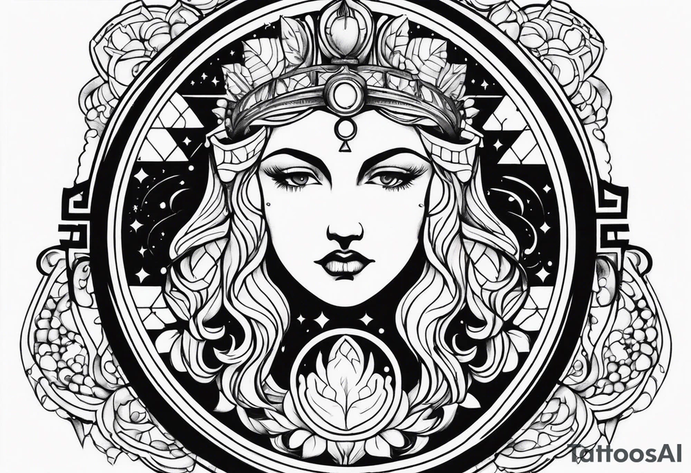 Aquarius, Janus, timeless clock tattoo idea