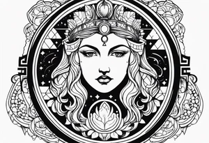 Aquarius, Janus, timeless clock tattoo idea
